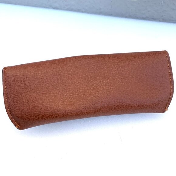 Ray Ban Brown Faux Leather Eyeglasses Sunglasses Case Soft Sided With Logo Cloth - Picture 4 of 4